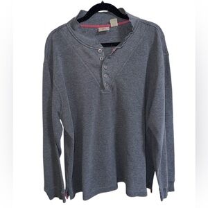 L.L. Bean Men’s Gray Henley Long Sleeve Shirt XL
